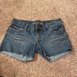 American Eagle Outfitters Distressed Blue Jean Shorts